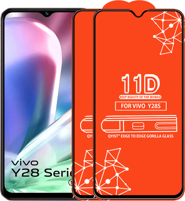 Qyist Edge To Edge Screen Guard for Vivo Y28S 5G(Pack of 2)