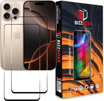 BizzBoxx Edge To Edge Screen Guard for Apple iPhone 16 Pro, iPhone 16 Pro, iPhone 16pro, 16 pro, Precise Curved Edges, Scratch Guard, temper glass guard, screen guard, temper glass(Pack of 2)