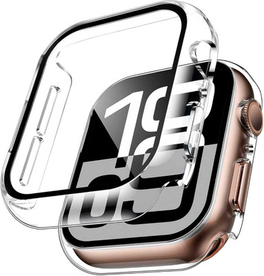 RK WORLD Edge To Edge Screen Guard for appple watch series 10 46mm, case built in tempered glass screen protector compatiable with hard pc case overall protective cover(Pack of 1) RK WORLD Edge To Edge Screen Guard for appple watch series 10 46mm, case built in tempered glass screen protector compatiable with hard pc case overall protective cover(Pack of 1)