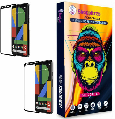 Shoppitzzo Edge To Edge Screen Guard for Google Pixel 4XL (6.3 inch)****Millitary Grade-Anti Explosion-Tempered Glass/Full Screen Coverage-Edge to Edge/9H Hardness/With Easy Installation Kit(Pack of 2)