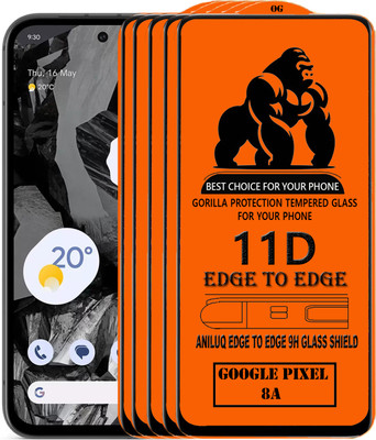 ANILUQ Edge To Edge Screen Guard for GOOGLE PIXEL 8A(Pack of 5)