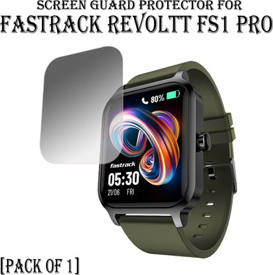 ejzatex Edge To Edge Screen Guard for FASTRACK REVOLTT FS1 PRO SMARTWATCH(Pack of 1)