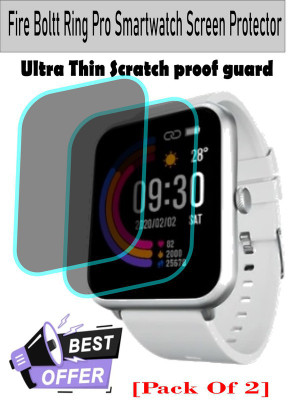 RapTag Edge To Edge Screen Guard for Fire Boltt Ring Pro Smartwatch (Screen guard only)(Pack of 2)