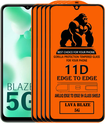 ANILUQ Edge To Edge Screen Guard for LAVA BLAZE 5G(Pack of 5)