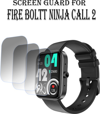 ejzatex Edge To Edge Screen Guard for Fire Boltt Ninja Call 2 Smartwatch(Pack of 3)