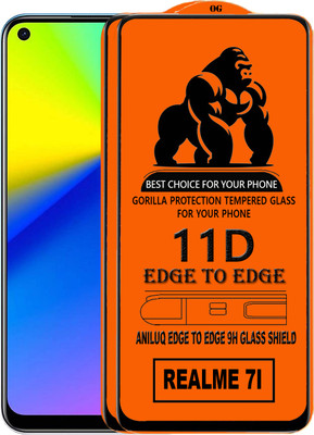 ANILUQ Edge To Edge Screen Guard for REALME 7I(Pack of 2)