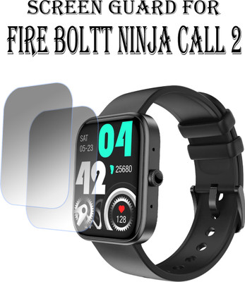 ejzatex Edge To Edge Screen Guard for Fire Boltt Ninja Call 2 Smartwatch(Pack of 2)
