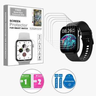 SOMTONE Edge To Edge Screen Guard for NOISE ColorFit Ultra 3 1.96 inch (FREE 1 MOBILE EMBOSSED SKIN) SMARTWATCH SCREEN GUARD(Pack of 5)