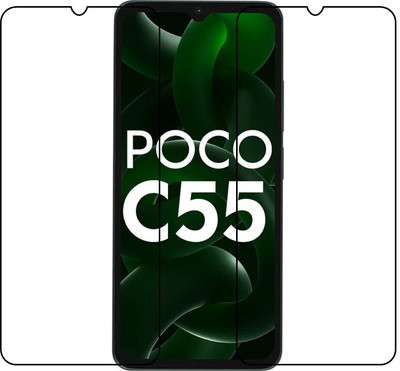 Tuch Edge To Edge Screen Guard for POCO C55 Impossible Tempered Glass POCO C55(Pack of 2)