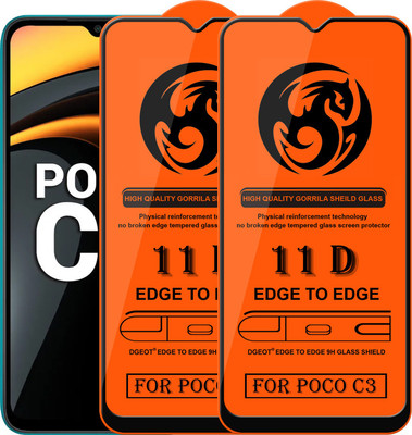 HQ Protection Edge To Edge Screen Guard for Poco C3(Pack of 2)