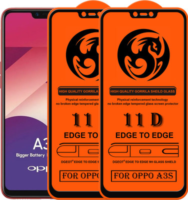 HQ Protection Edge To Edge Screen Guard for Oppo A3s(Pack of 2)