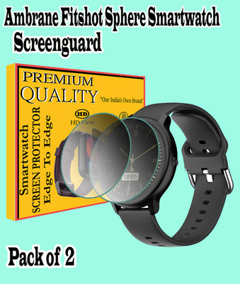daffin Edge To Edge Screen Guard for ambrane fitshot sphere(Pack of 2)