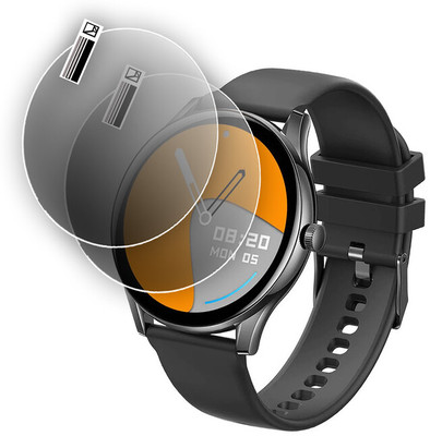 daffin Edge To Edge Screen Guard for Pebble Cosmos Bold Metallic Smartwatch, 1.39''(Pack of 2)