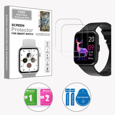 ARBAN Edge To Edge Screen Guard for WC-GIZMORE GizFit Blaze PRO 1.69 Inch (FREE 1 MOBILE EMBOSSED SKIN) SMARTWATCH SCREEN GUARD(Pack of 2)