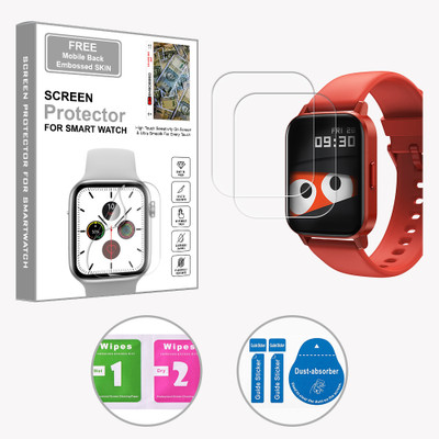 ARBAN Edge To Edge Screen Guard for DIZO Watch 2 Sports 1.69 inch (FREE 1 MOBILE EMBOSSED SKIN) SMARTWATCH SCREEN GUARD(Pack of 2)