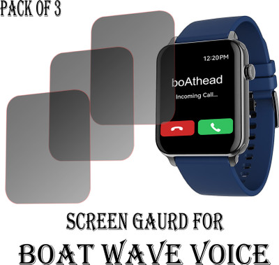 EJZATI Edge To Edge Screen Guard for BOAT WAVE VOICE SMARTWATCH(Pack of 3)