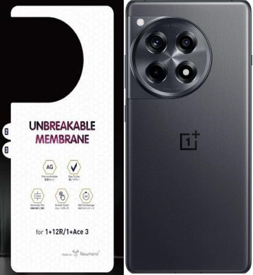 Bulkwala Edge To Edge Tempered Glass for OnePlus 12R 5G with Unbreakable Back Membrane Screen Guard, OnePlus 12R 5G with Unbreakable Back Membrane Screen Guard Matte (Pack-1)(Pack of 1)