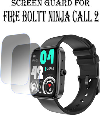 ejzatex Edge To Edge Screen Guard for Fire Boltt Ninja Call 2 Smartwatch(Pack of 2)