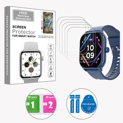 ARBAN Edge To Edge Screen Guard for Pebble Neo 1.99 inch (FREE 1 MOBILE EMBOSSED SKIN) SMARTWATCH SCREEN GUARD(Pack of 5)