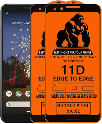 ANILUQ Edge To Edge Screen Guard for GOOGLE PIXEL 3A XL(Pack of 2)