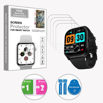 ARBAN Edge To Edge Screen Guard for Fire-Boltt Hunter 2.01 inch (FREE 1 MOBILE EMBOSSED SKIN) SMARTWATCH SCREEN GUARD(Pack of 4)