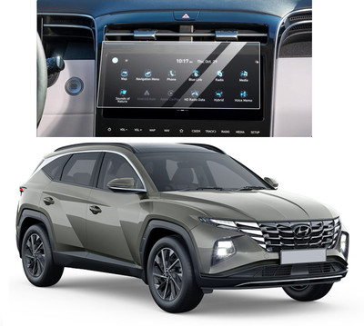 KACA Tempered Glass Guard for Company Fitted, Hyundai Tucson Platinum Diesel AT (10.25 inch) Car Music System : Navigation : Android System : CarPlay (Glossy :1)(Pack of 1)