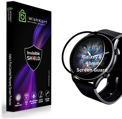 iWishKart Edge To Edge Screen Guard for Watch 6 43 mm, 3D Curved Original Premium Screen Guard Protector (PMMA)| Edge to Edge Protection | NOT Tempered GLASS | SmartWatch NOT included(Pack of 1)