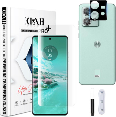 KLAH Edge To Edge Screen Guard for Motorola Edge 40 Neo, With Camera Lens Protector(Pack of 1)