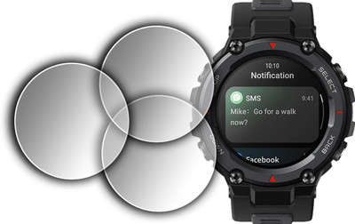EJZATEX Edge To Edge Screen Guard for AMAZFIT T-REX PRO SMARTWATCH(Pack of 3)