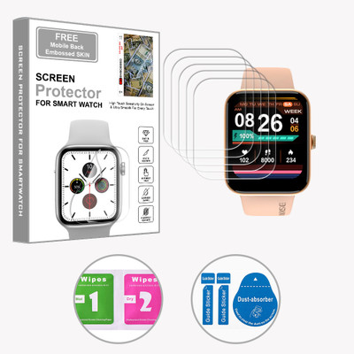 ARBAN Edge To Edge Screen Guard for noise ColorFit Caliber Buzz 1.83 inch (FREE 1 MOBILE EMBOSSED SKIN) SMARTWATCH SCREEN GUARD(Pack of 5)