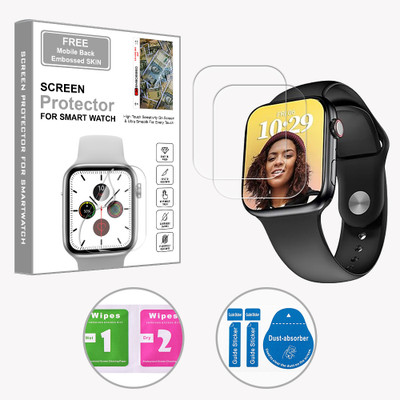 ARBAN Edge To Edge Screen Guard for WC-CrossBeats Ignite S5 1.96 inch (FREE 1 MOBILE EMBOSSED SKIN) SMARTWATCH SCREEN GUARD(Pack of 2)