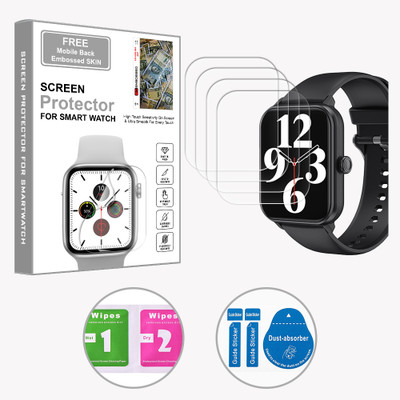 ARBAN Edge To Edge Screen Guard for DIZO Watch D2 1.91 inch (FREE 1 MOBILE EMBOSSED SKIN) SMARTWATCH SCREEN GUARD(Pack of 4)