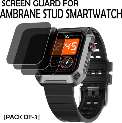 EJZATI Edge To Edge Screen Guard for AMBRANE STUD SMARTWATCH(Pack of 3)
