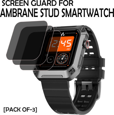 EJZATI Edge To Edge Screen Guard for AMBRANE STUD SMARTWATCH(Pack of 3)