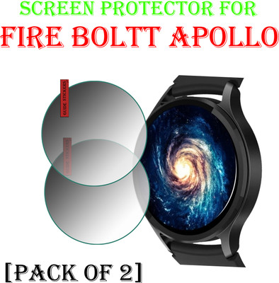 EJZATI Edge To Edge Screen Guard for Fire Boltt Apollo SMARTWATCH(Pack of 2)