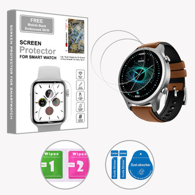 ARBAN Edge To Edge Screen Guard for NoiseFit Halo 1.43 inch (FREE 1 MOBILE EMBOSSED SKIN) SMARTWATCH SCREEN GUARD(Pack of 2)