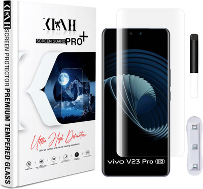 KLAH Edge To Edge Screen Guard for Vivo V23 Pro 5G, Borderless UV Glass Protection(Pack of 1)