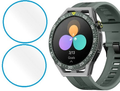 CUBES Edge To Edge Screen Guard for Huawei Watch 4, | 1.5 Inches | Soft and Flexible | Touch Sensitive | Unbreakable | Ultra Thin TPU Film (Not a Glass Tempered)(Pack of 2)
