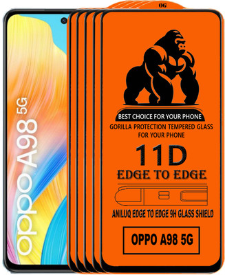 ANILUQ Edge To Edge Screen Guard for OPPO A98 5G(Pack of 5)