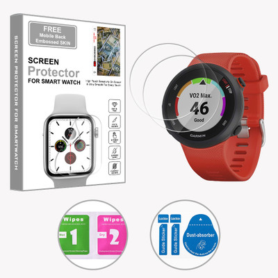 ARBAN Edge To Edge Screen Guard for Garmin Forerunner 45 1.04 inch (FREE 1 MOBILE EMBOSSED SKIN) SMARTWATCH SCREEN GUARD(Pack of 2)