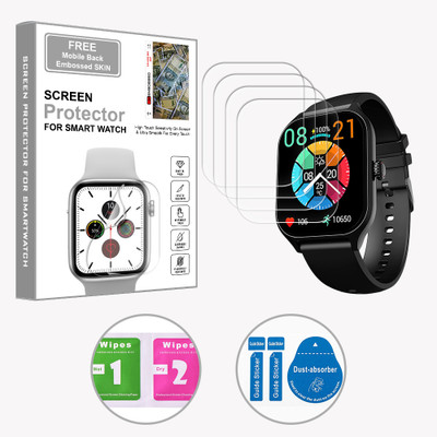 ARBAN Edge To Edge Screen Guard for beatXP Marv Raze 1.96 inch (FREE 1 MOBILE EMBOSSED SKIN) SMARTWATCH SCREEN GUARD(Pack of 4)