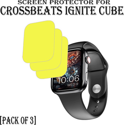 EJZATI Edge To Edge Screen Guard for CROSSBEATS IGNITE CUBE SMARTWATCH(Pack of 3)