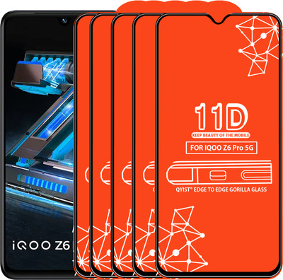 Qyist Edge To Edge Screen Guard for Iqoo Z6 Pro 5G(Pack of 5)