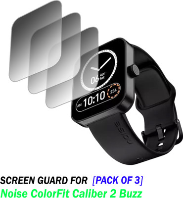EJZATI Edge To Edge Screen Guard for NOISE COLORFIT CALIBER 2 BUZZ SMARTWATCH(Pack of 3)
