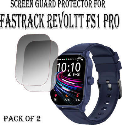 ejzatex Edge To Edge Screen Guard for FASTRACK REVOLTT FS1 PRO SMARTWATCH SCREEN GUARD(Pack of 2)