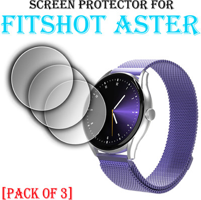 EJZATI Edge To Edge Screen Guard for FITSHOT ASTER SMARTWATCH(Pack of 3)