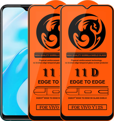 HQ Protection Edge To Edge Screen Guard for Vivo Y12S(Pack of 2)
