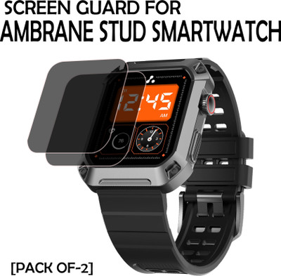 ejzatex Edge To Edge Screen Guard for AMBRANE STUD SMARTWATCH(Pack of 2)