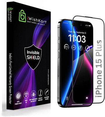iWishKart Edge To Edge Tempered Glass for APPLE iPhone 15 Plus, I Phone 15 Plus, Military grade Edge to Edge gorilla glass(Pack of 1)