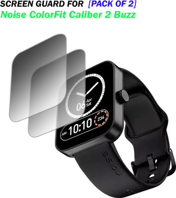 ejzatex Edge To Edge Screen Guard for NOISE COLORFIT CALIBER 2 BUZZ SMARTWATCH(Pack of 2)